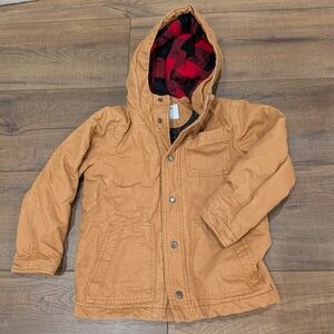 Kids Tan Hooded Jacket